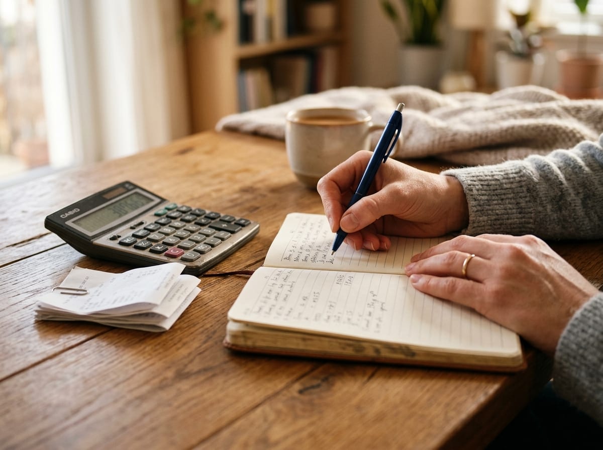 Casal calculando juntos a divisão proporcional das contas da casa